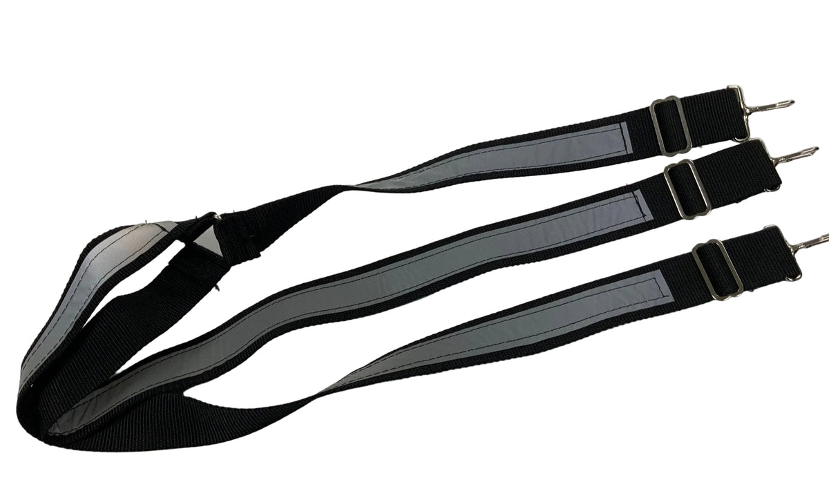 Black Reflective Snap-On Suspenders