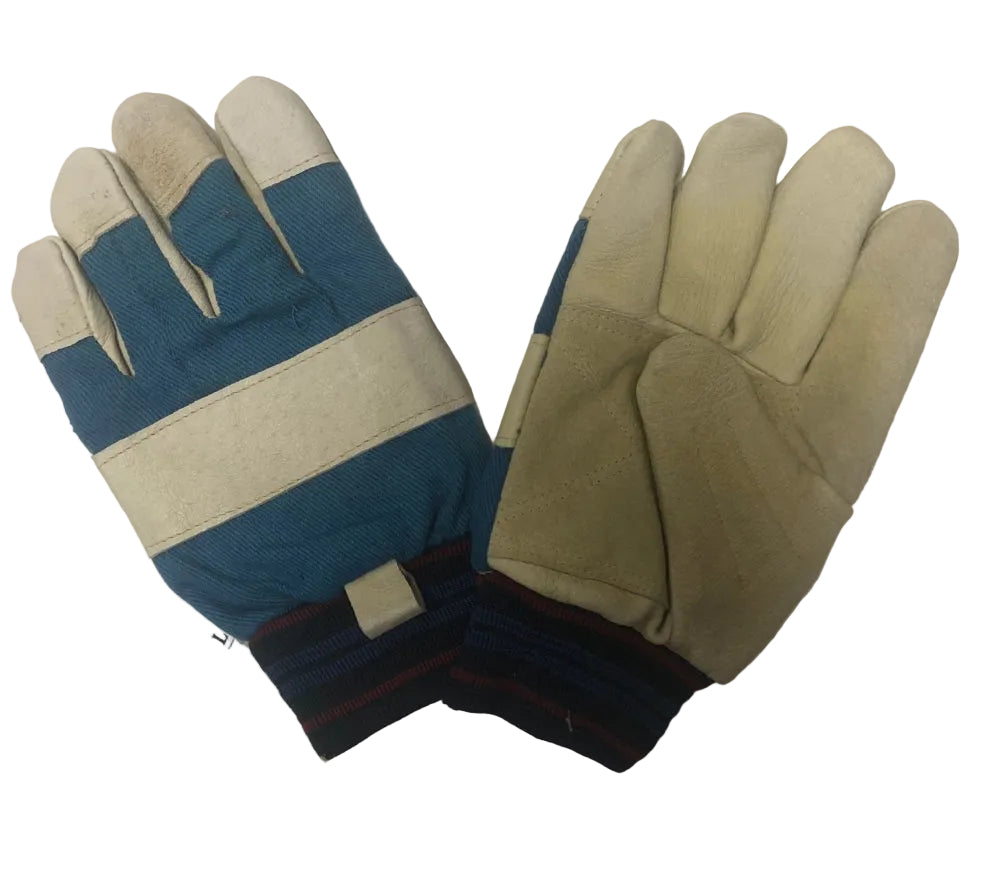 West Chester 1555RF Pigskin Leather Glove-Large, Safety Work Gloves with Foam Lining, Kevlar Thread, Wing Thumb, Crisscross Stitched Palm