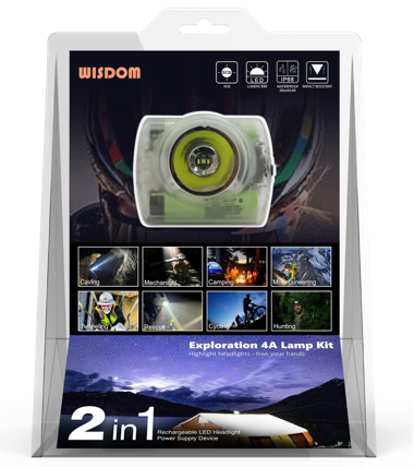 Wisdom 4A Rechargeable LED Cap Lamp with Accessory Kit