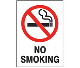 "No Smoking" Sign - Vinyl, Adhesive-Backed