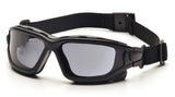 PYRAMEX I-FORCE SB7020SDT Gray Dual Pane H2X Anti-Fog Lens with Black Temples/Strap
